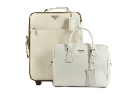 prada suitcase white